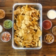 photo of sabor catering nacho tailgate box